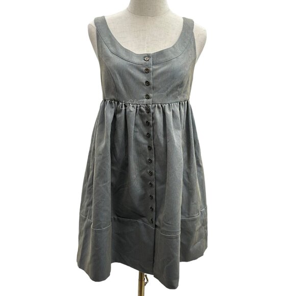 Hawks Empire Waist Button Front Sleeveless Dress Size Small - Picture 1 of 7